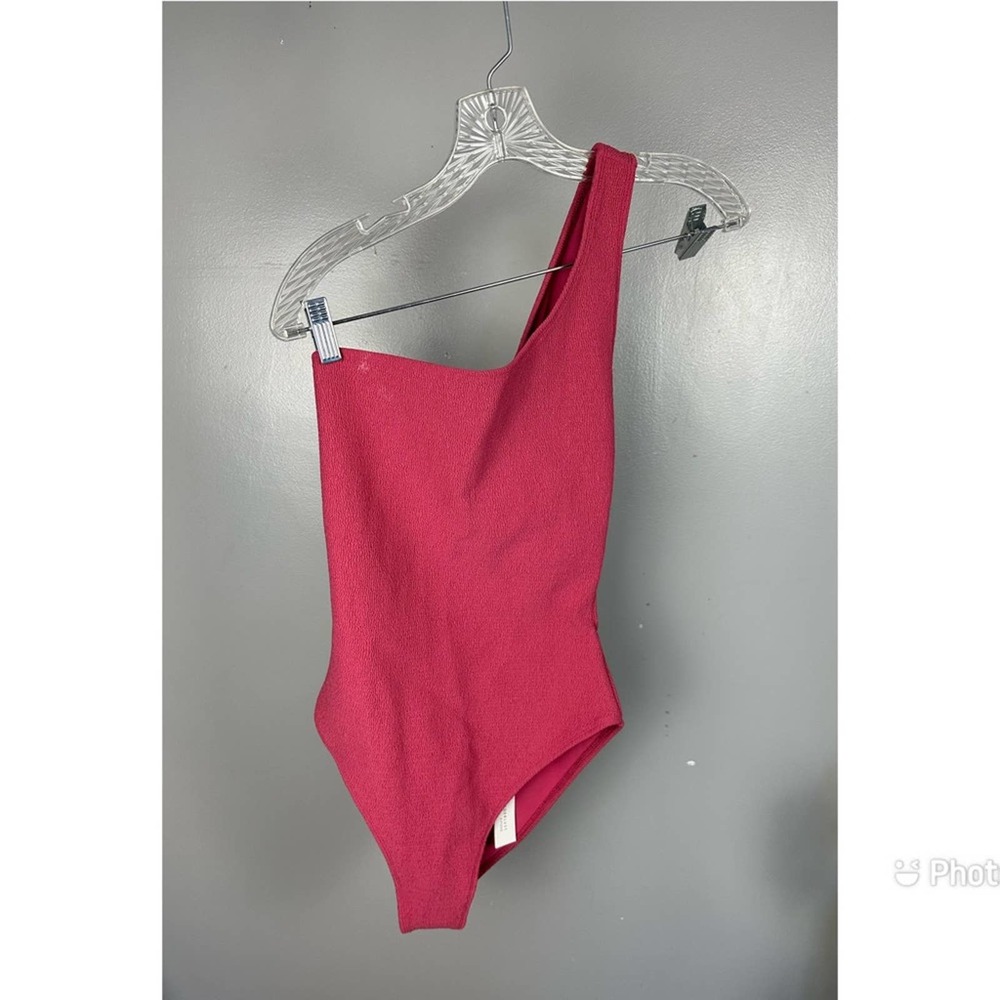 Wanderlust X Posse Philomena Texture One Piece Desert Rose One Shoulder Bikini